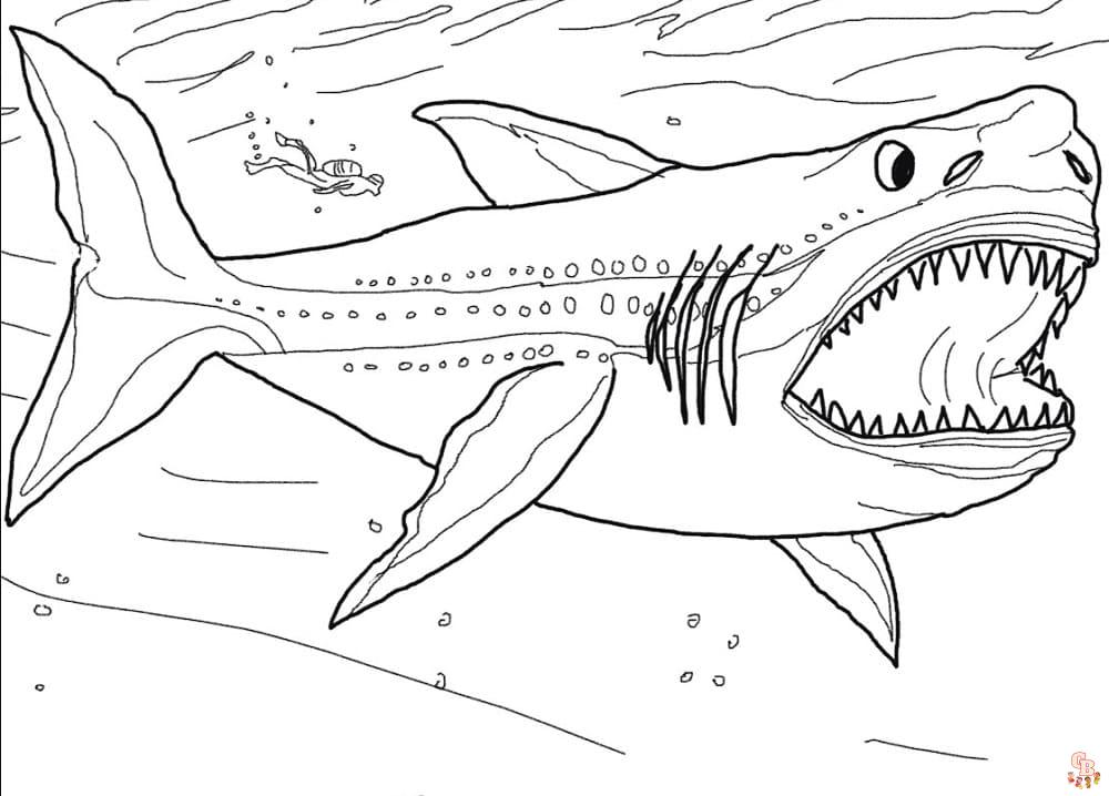 Megalodon Coloring Pages 3