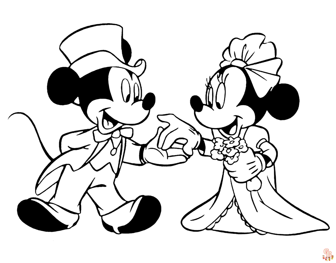 Mickey and Minnie Coloring Pages 1