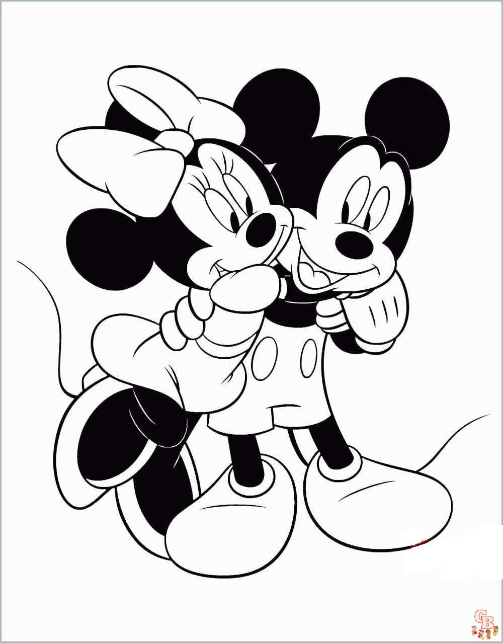 Mickey and Minnie Coloring Pages 5