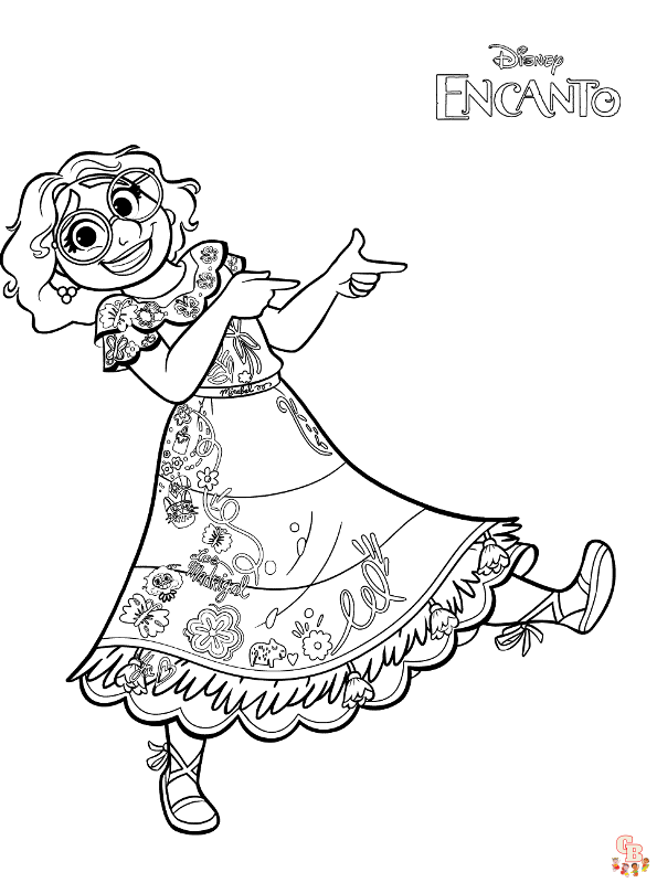 Mirabel Encanto Coloring Pages 1