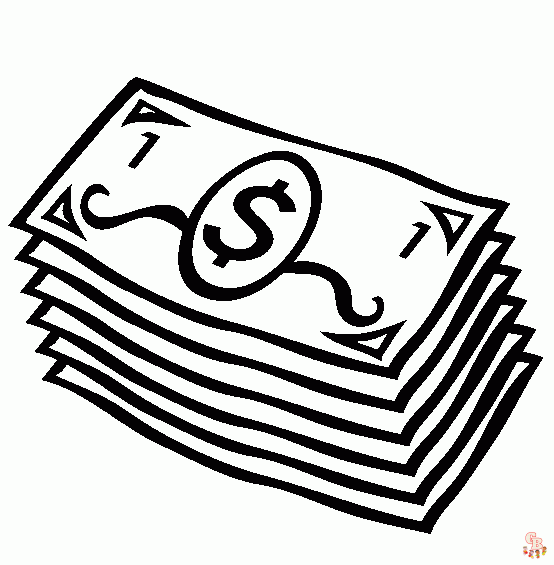 Money Coloring Pages 1