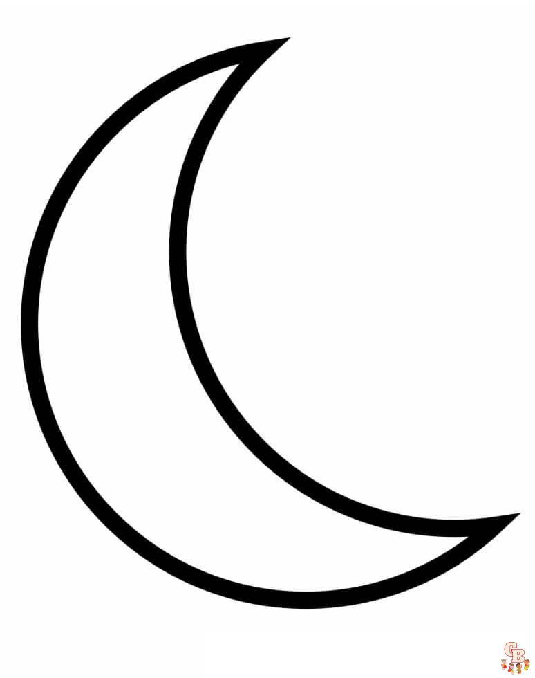 crescent moon coloring pages