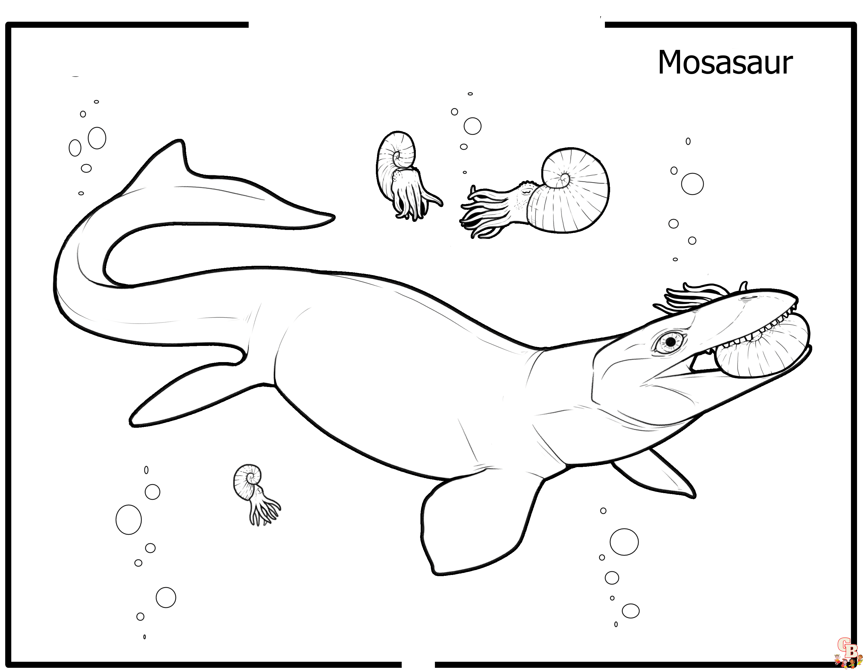 Mosasaurus Coloring Pages