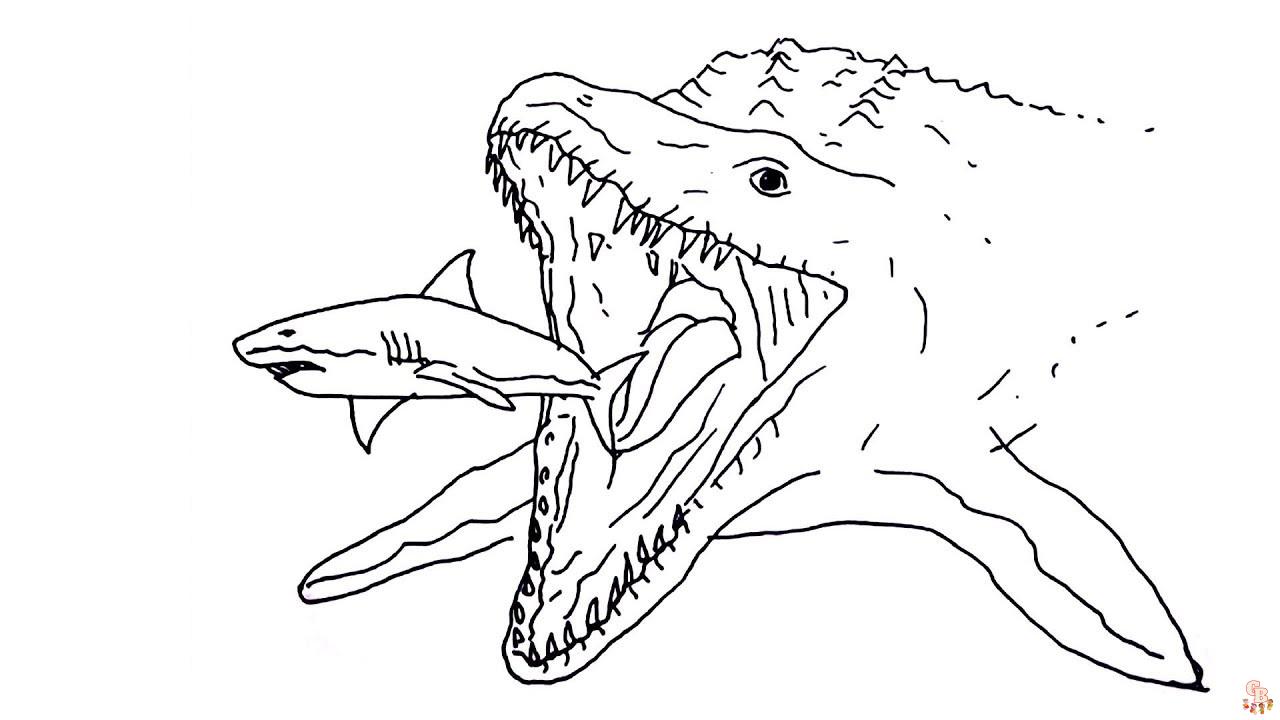 Mosasaurus Coloring Pages