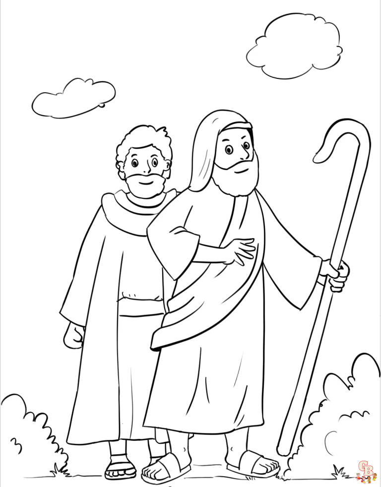 Moses Coloring Pages: Free Printable Sheets for Kids