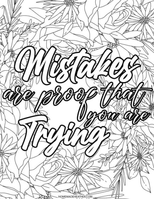 Motivate Yourself with Free Printable Motivational Coloring Pages