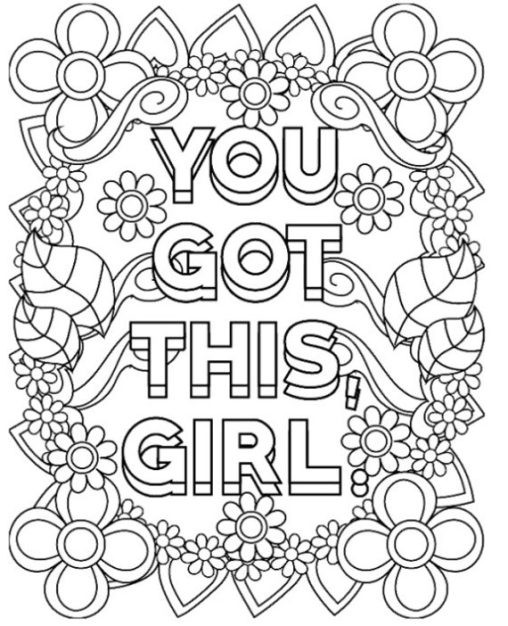 Motivate Yourself with Free Printable Motivational Coloring Pages