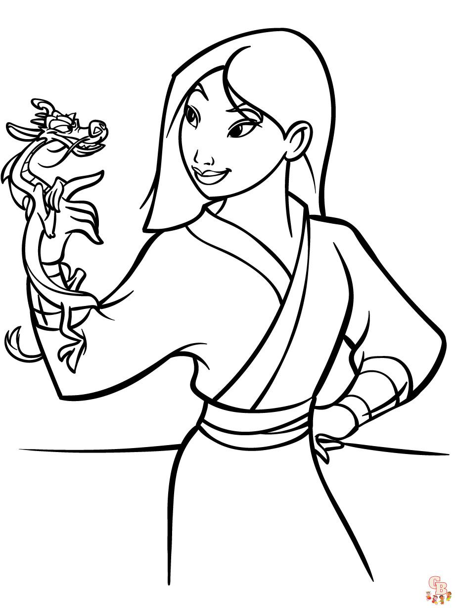 Mulan Coloring Pages 2