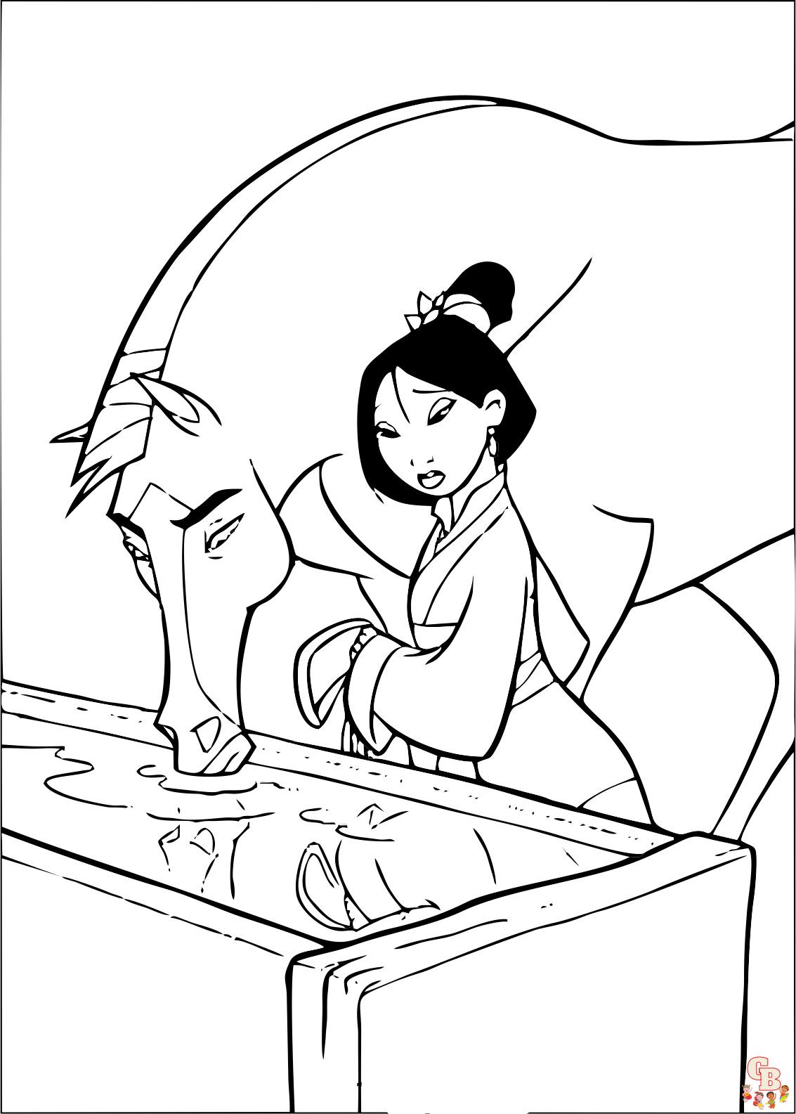 Mulan Coloring Pages 5