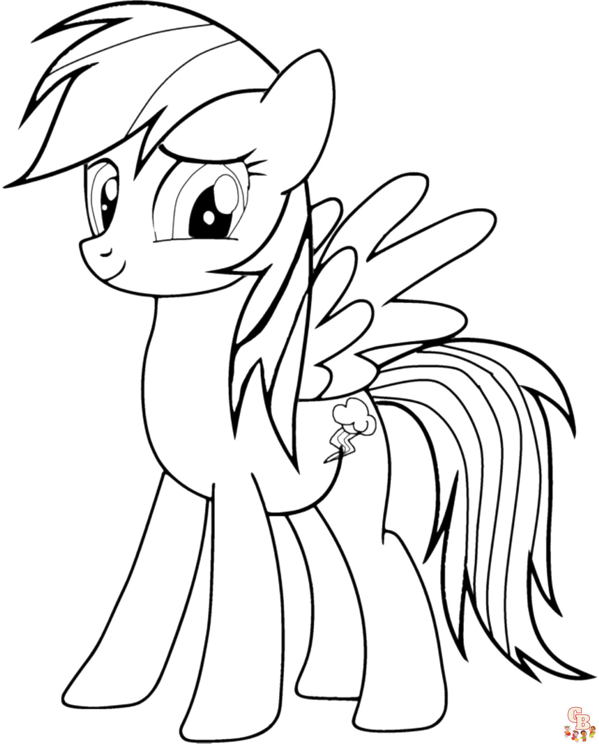 My Little Pony Rainbow Dash Coloring Pages   GBcoloring