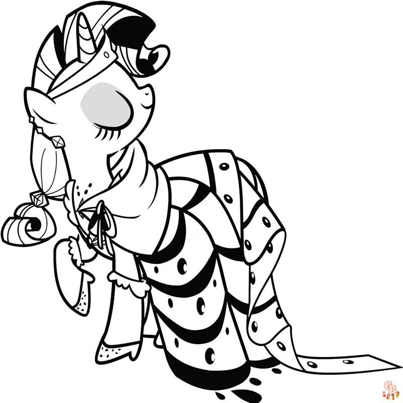 coloring pages rarity unicorn