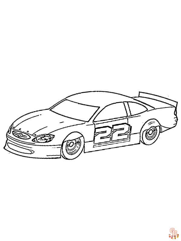 nascar coloring page