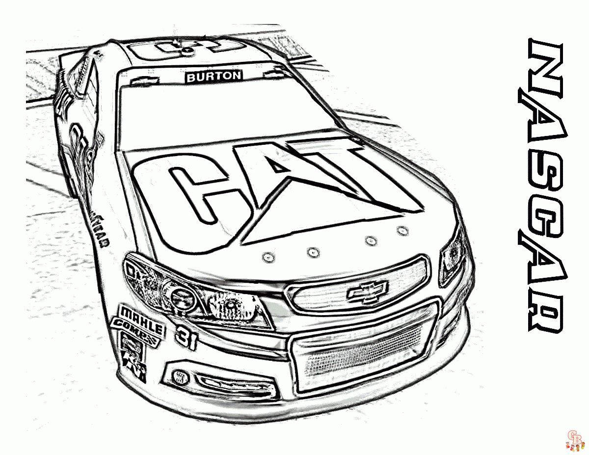 nascar 1 car coloring pages