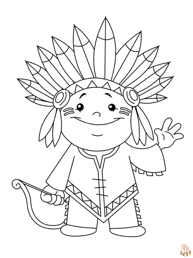 Native American Coloring Pages 10
