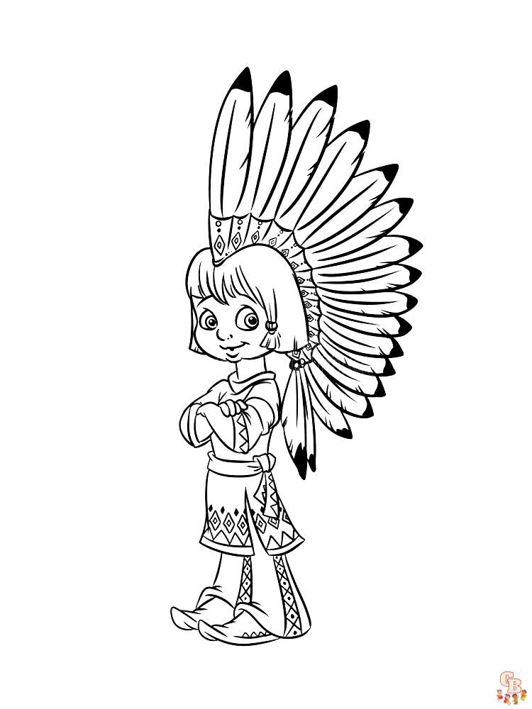 Native American Coloring Pages 16