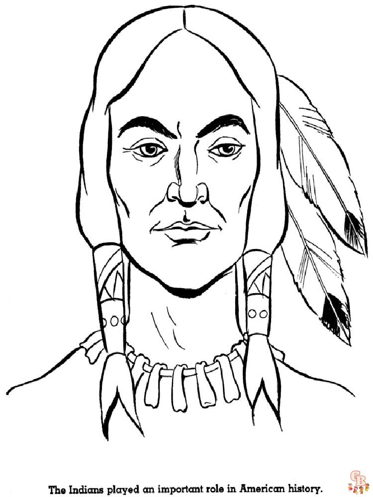 Native American Coloring Pages 17