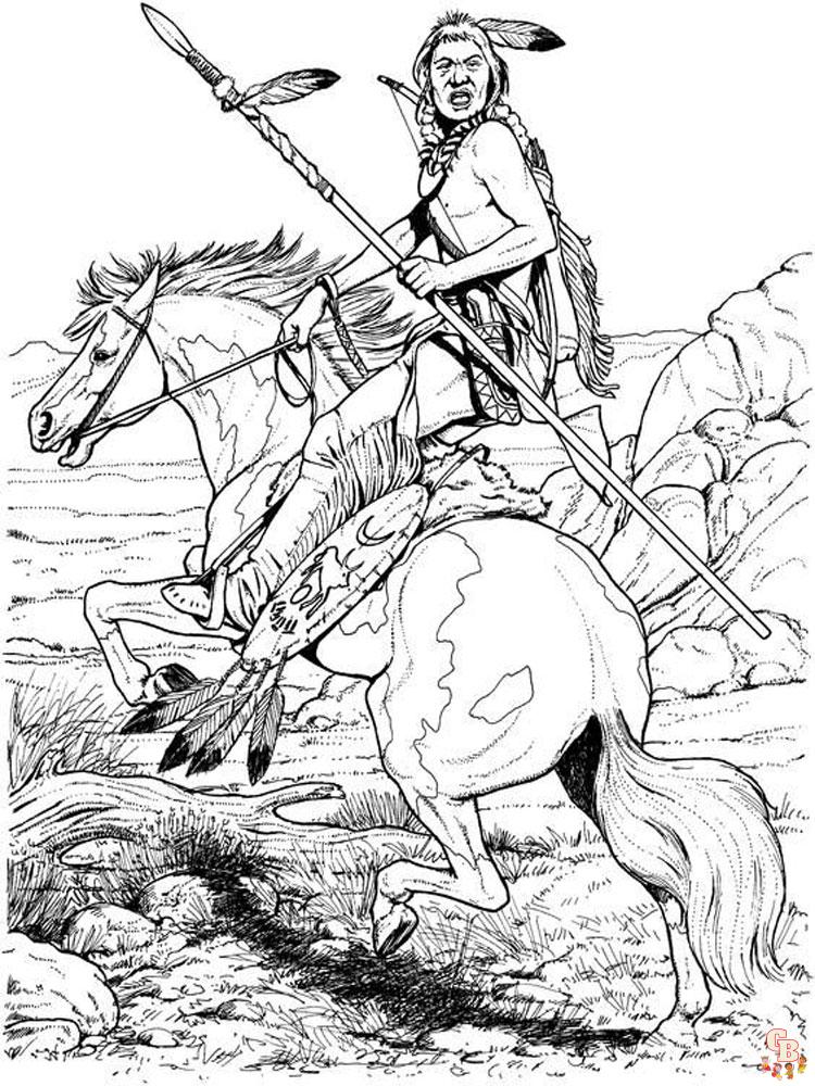 Native American Coloring Pages 18