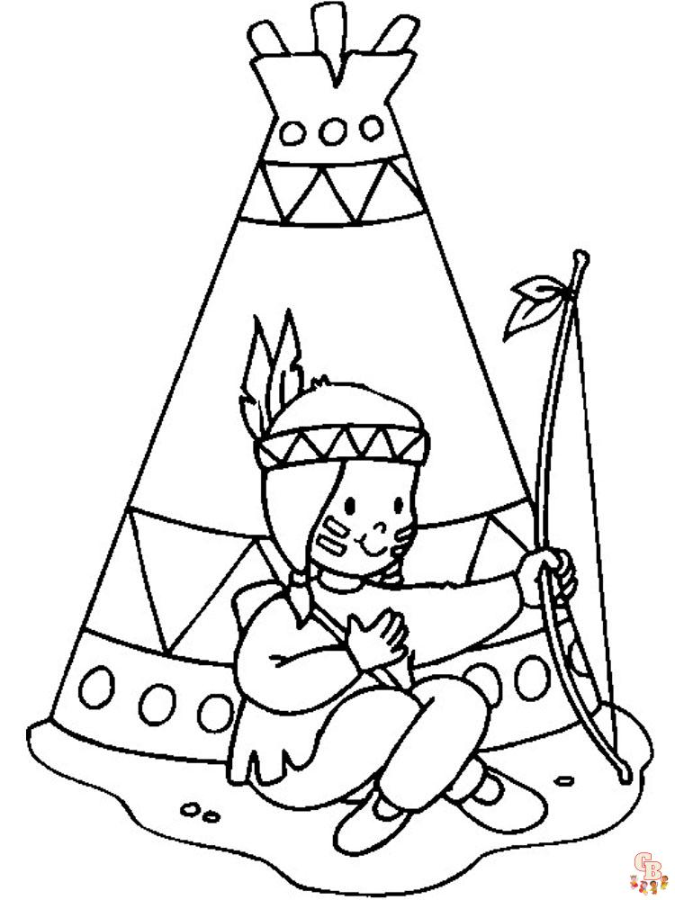 Native American Coloring Pages 19