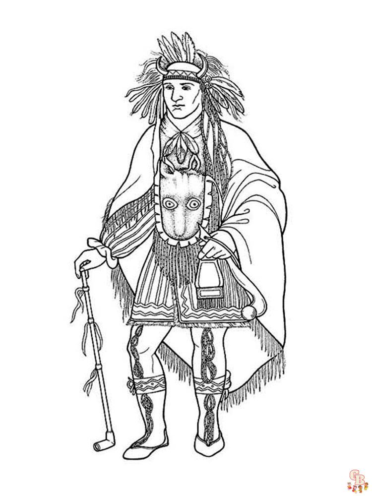 Native American Coloring Pages 21