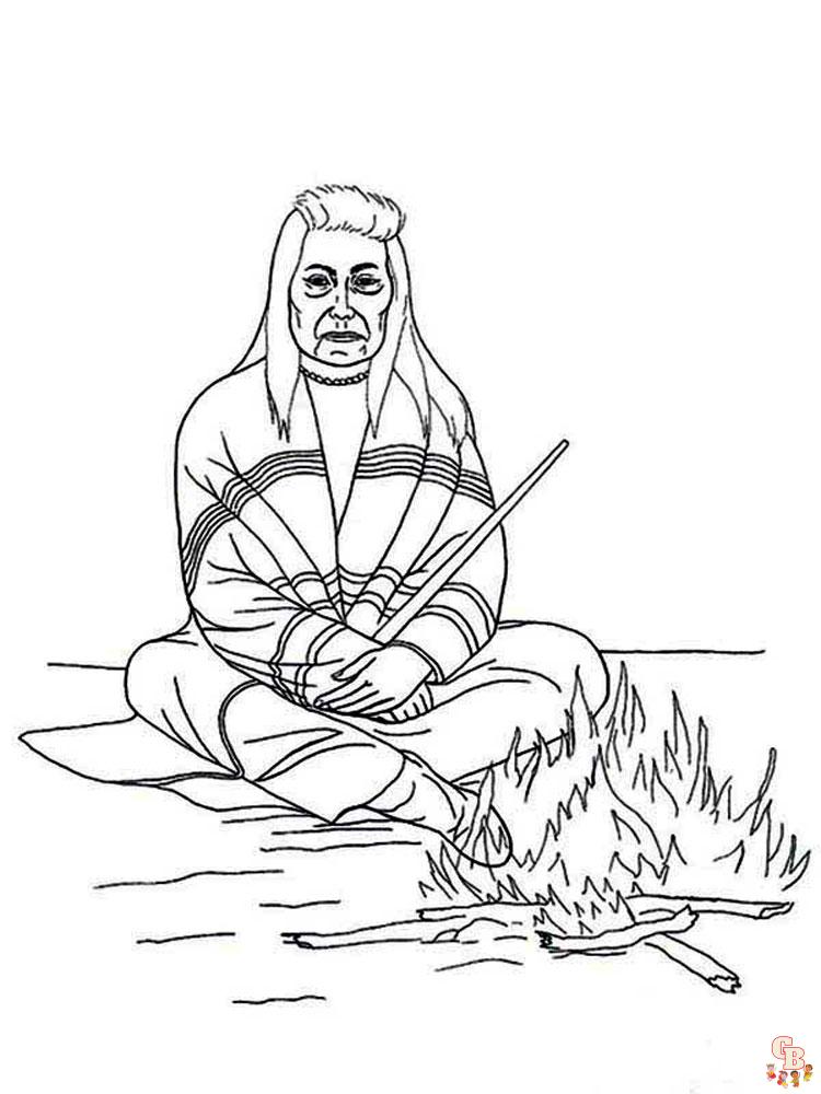 Native American Coloring Pages 22