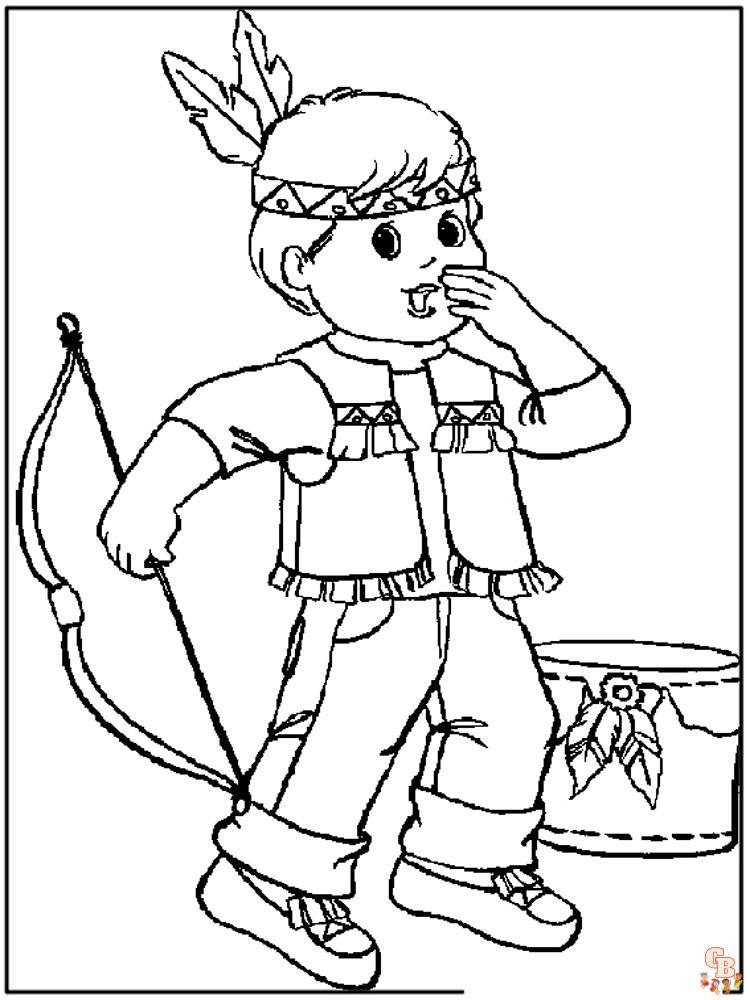 Native American Coloring Pages 23