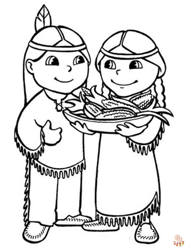 Native American Coloring Pages 24
