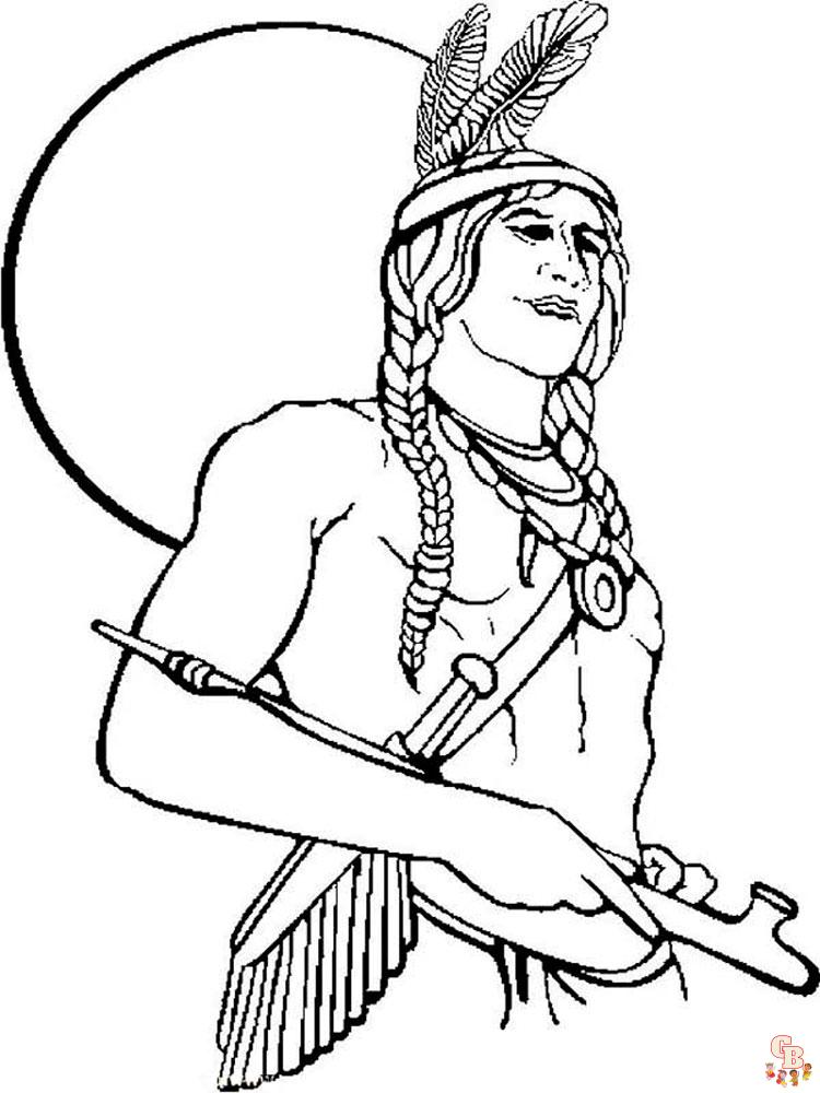 Native American Coloring Pages 28