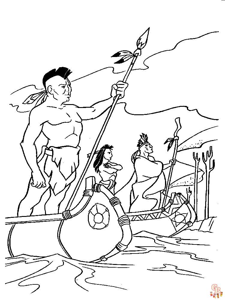 Native American Coloring Pages 32