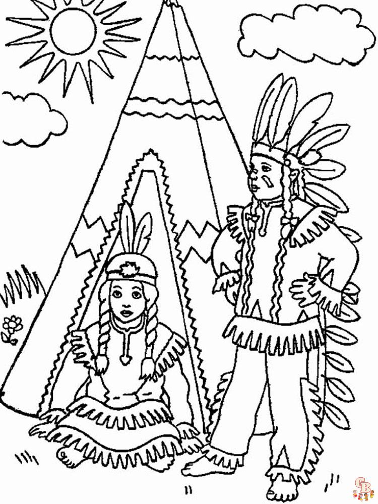 Native American Coloring Pages 35