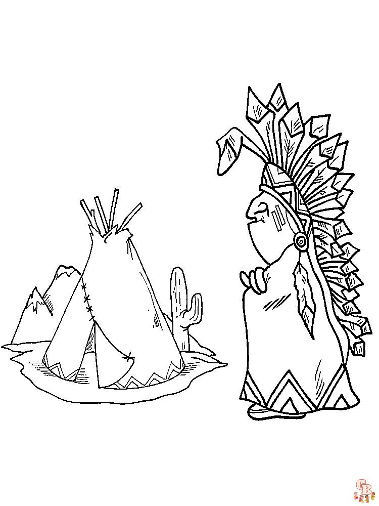 Native American Coloring Pages 41