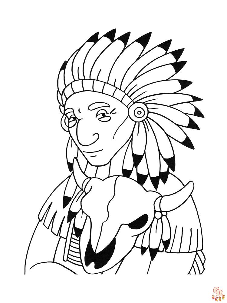 Native American Coloring Pages 44