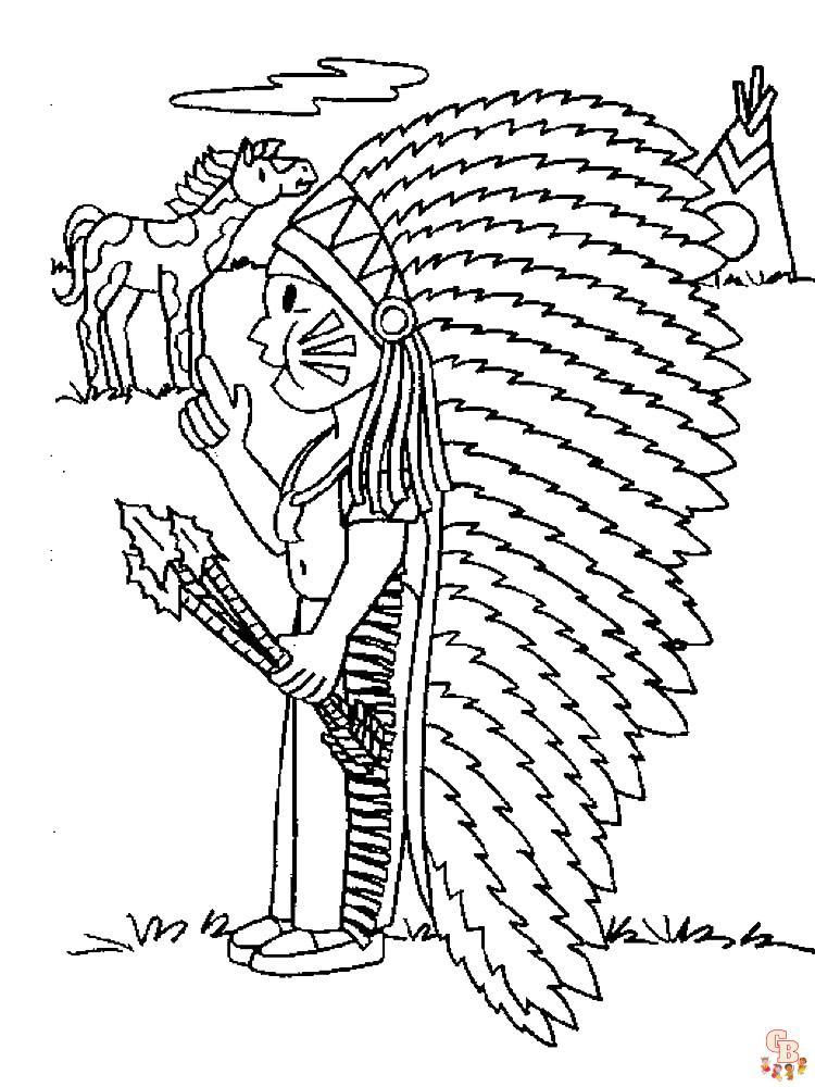 Native American Coloring Pages 47