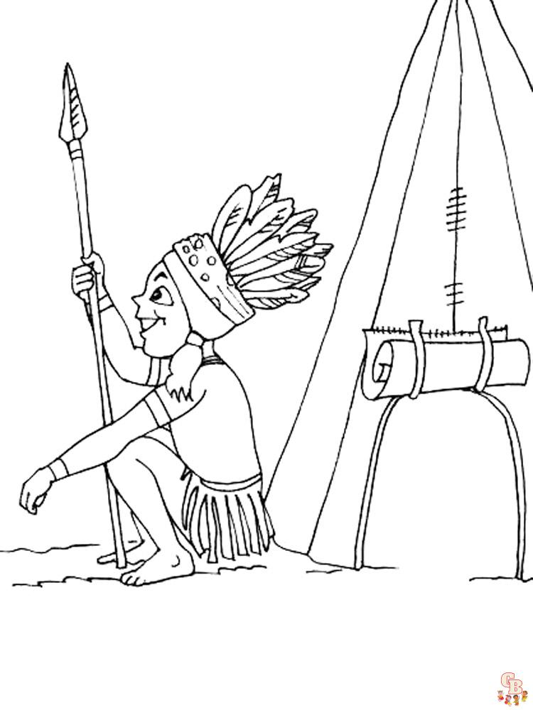 Native American Coloring Pages 6