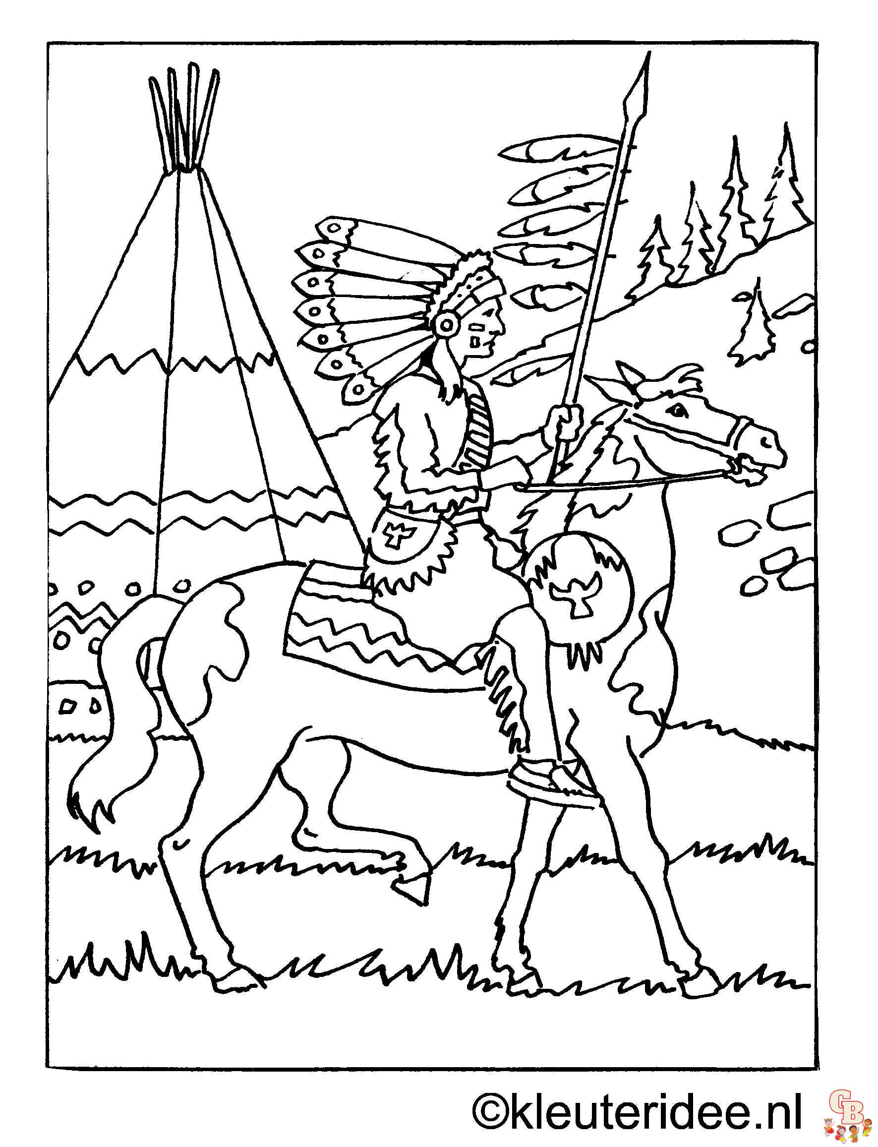 Native American Coloring Pages 7