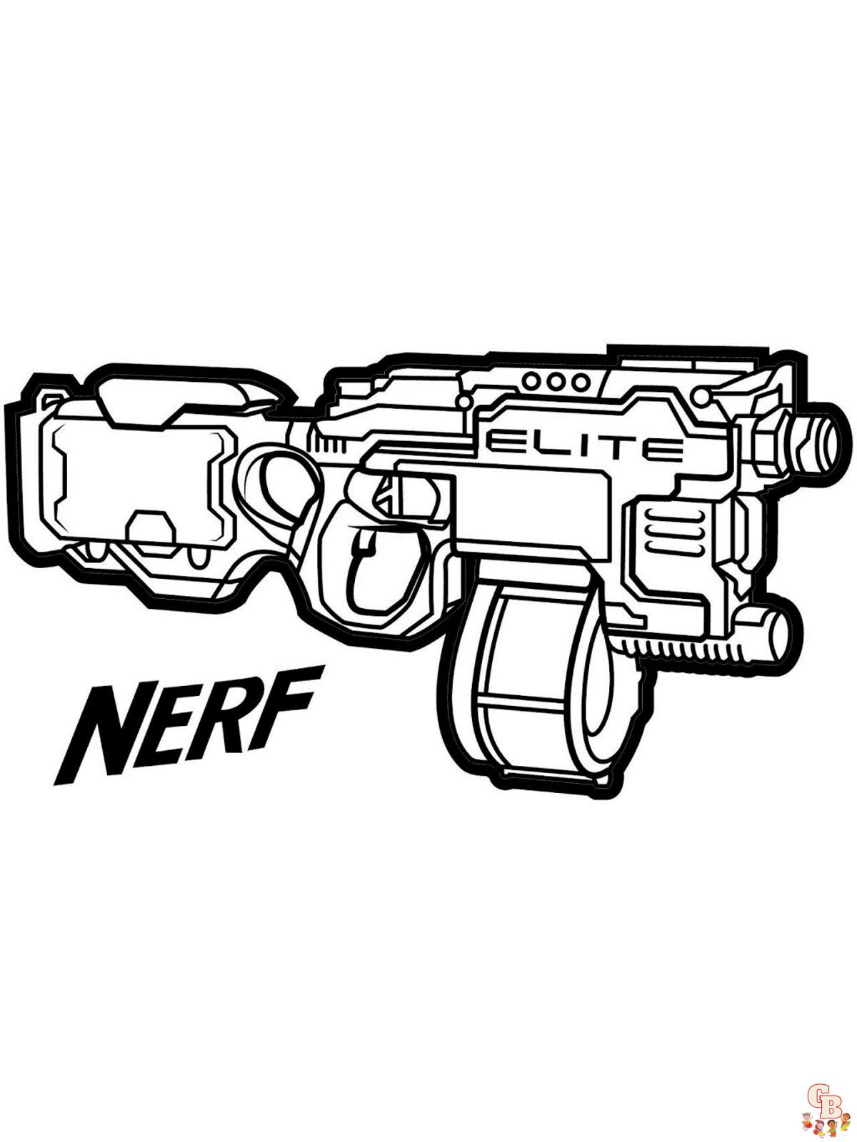 Nerf Gun Coloring Pages 1