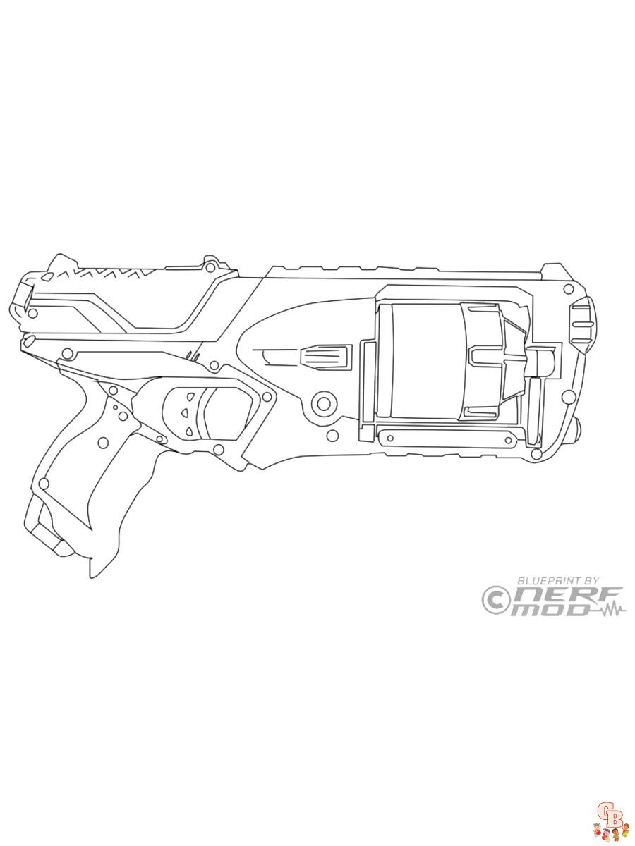 Nerf Gun Coloring Pages 2