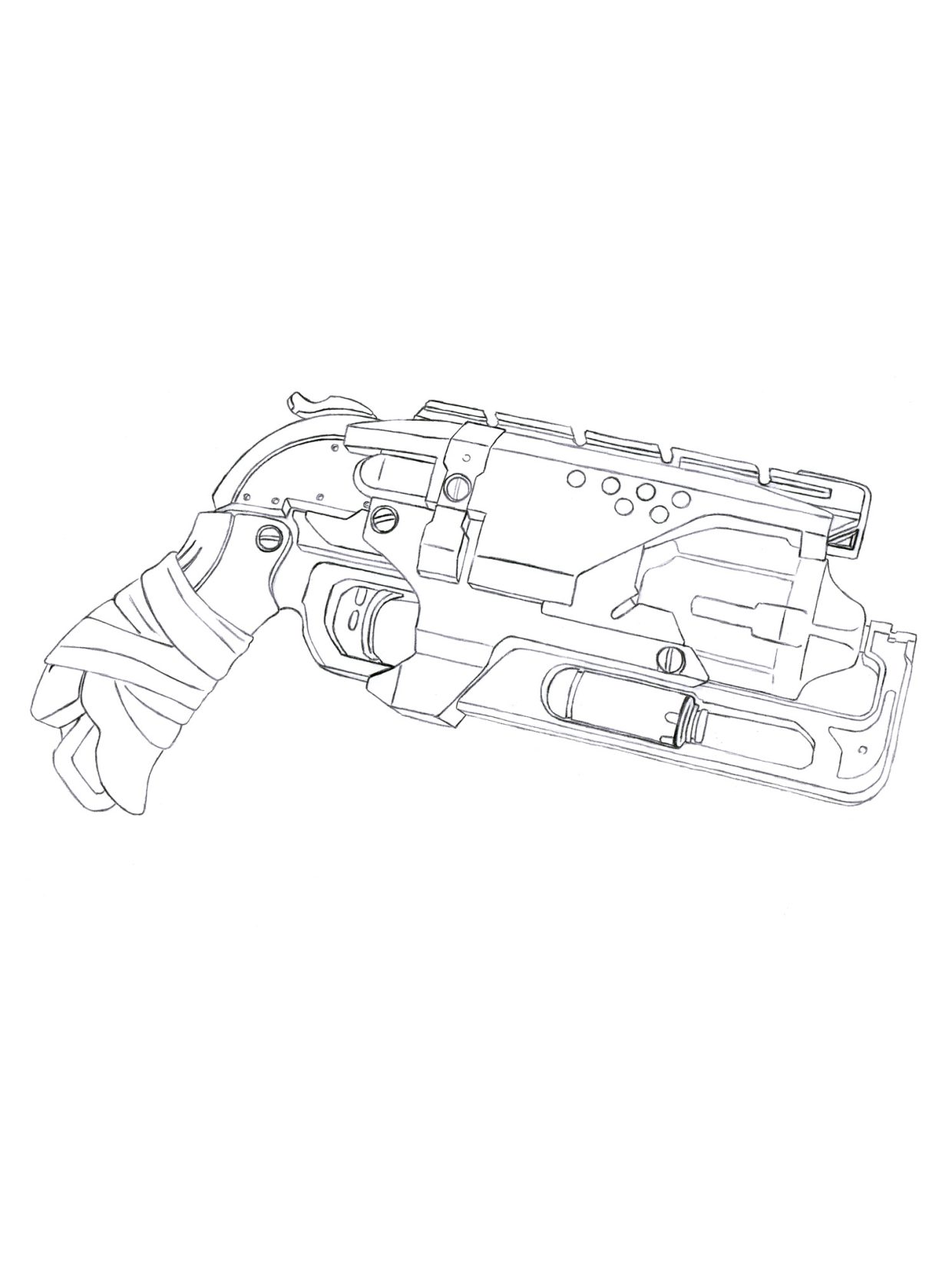 Nerf Gun Coloring Pages Free Printable and Easy to Color