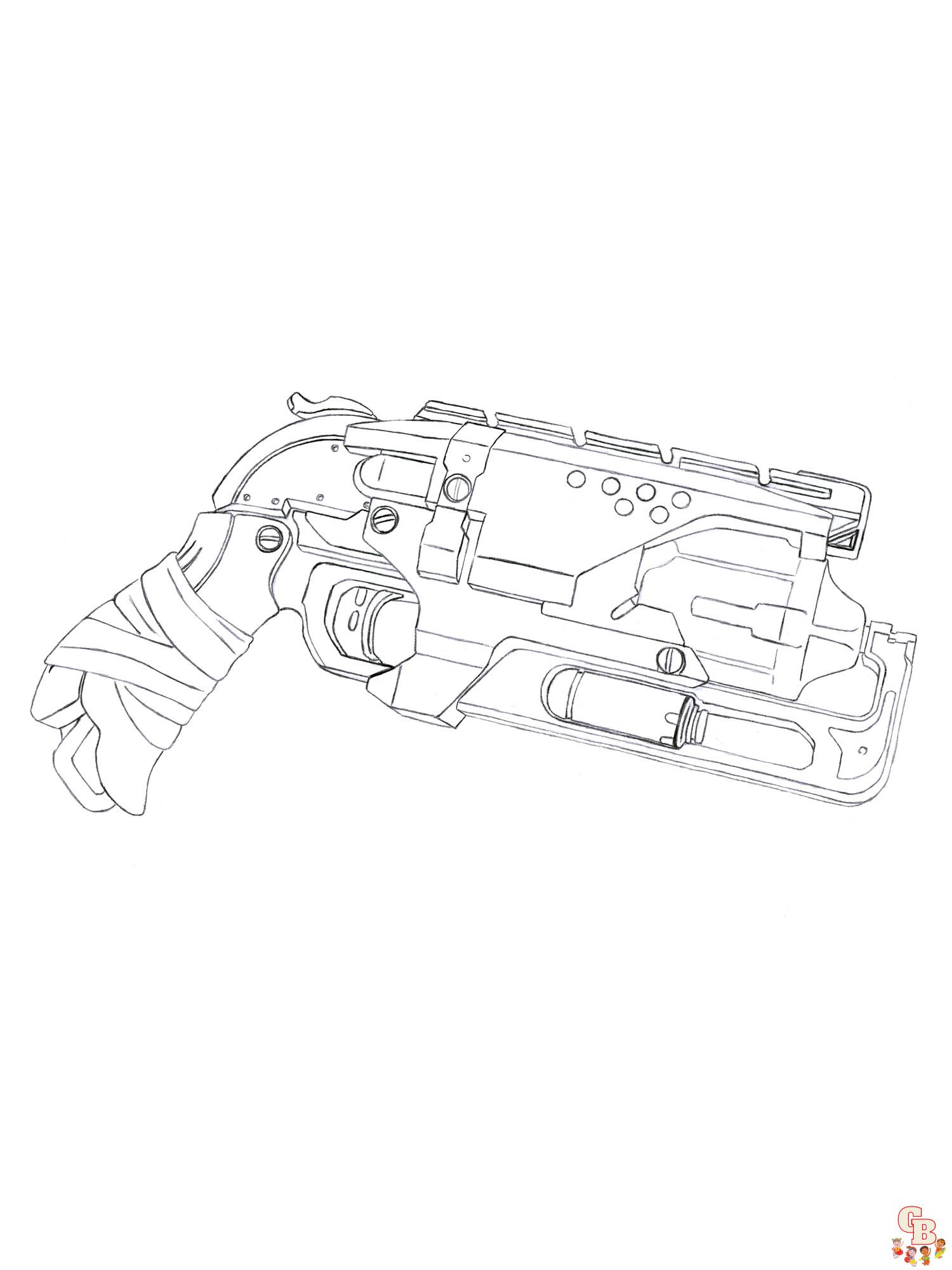 Nerf Gun Coloring Pages 3