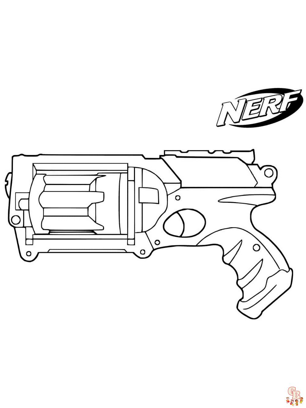 Nerf Gun Coloring Pages 4
