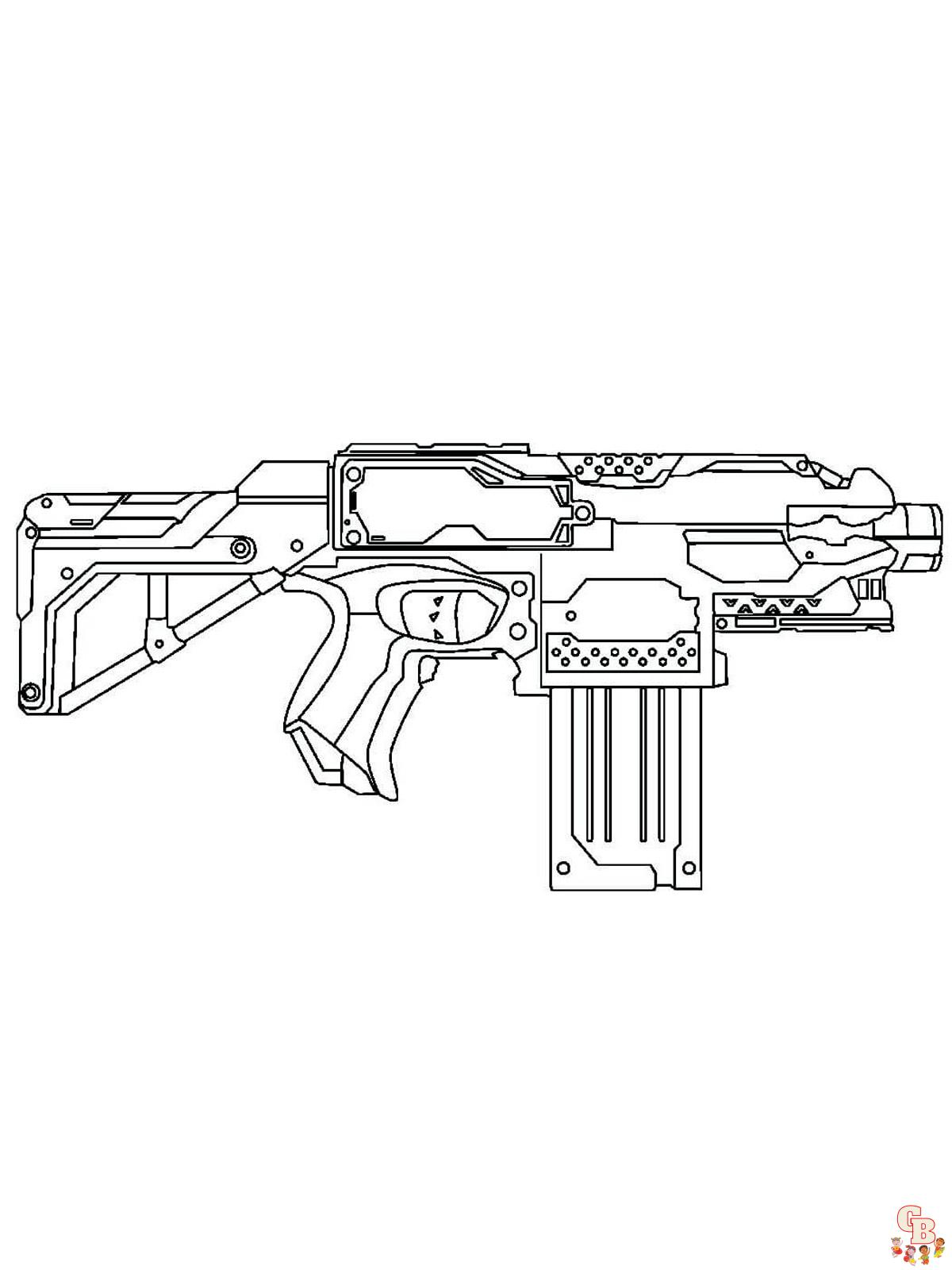 Nerf Gun Coloring Pages 5