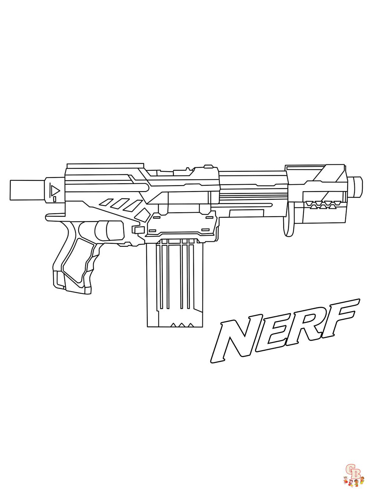 Nerf Gun Coloring Pages 6