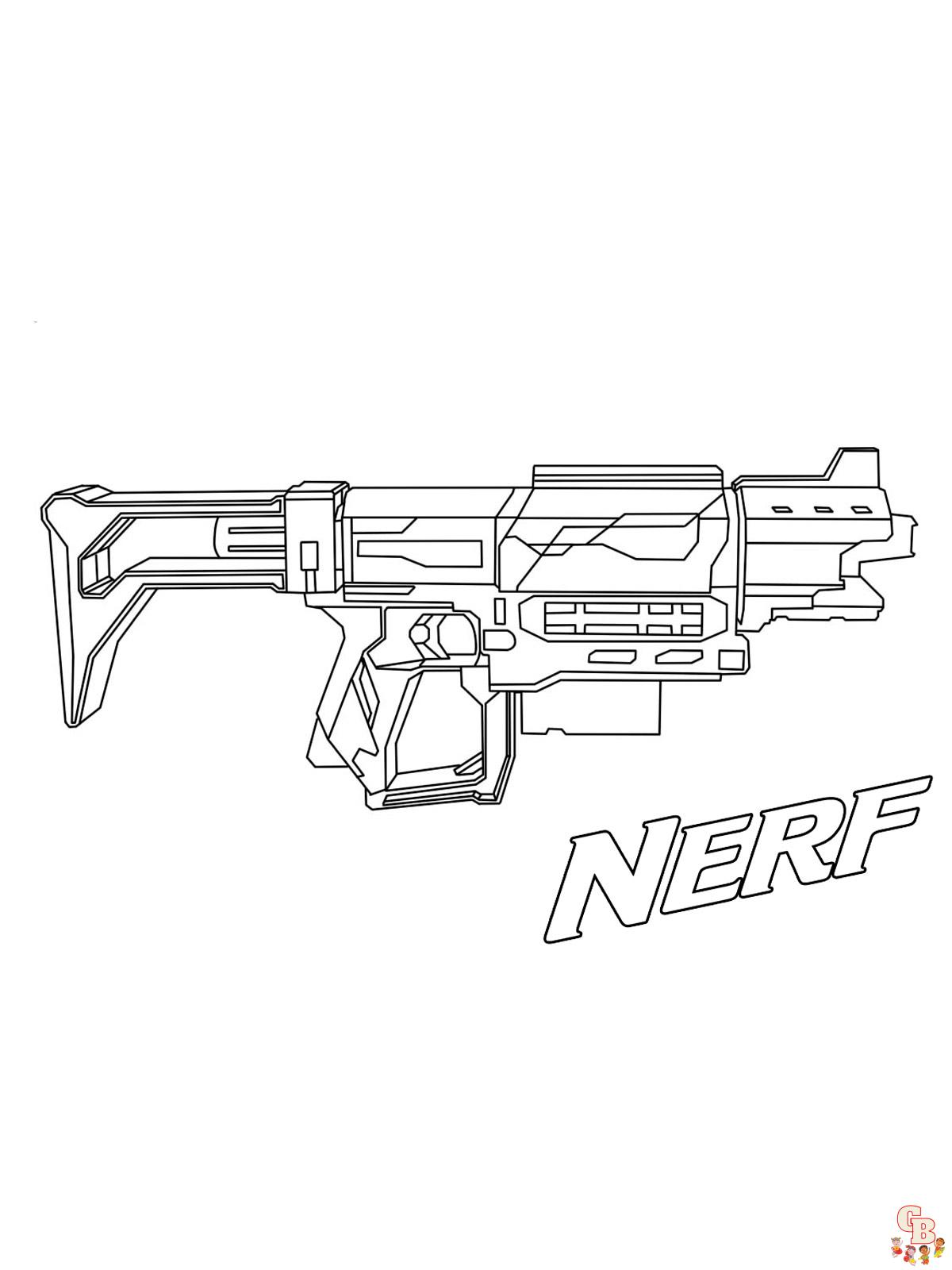 Nerf Gun Coloring Pages 7