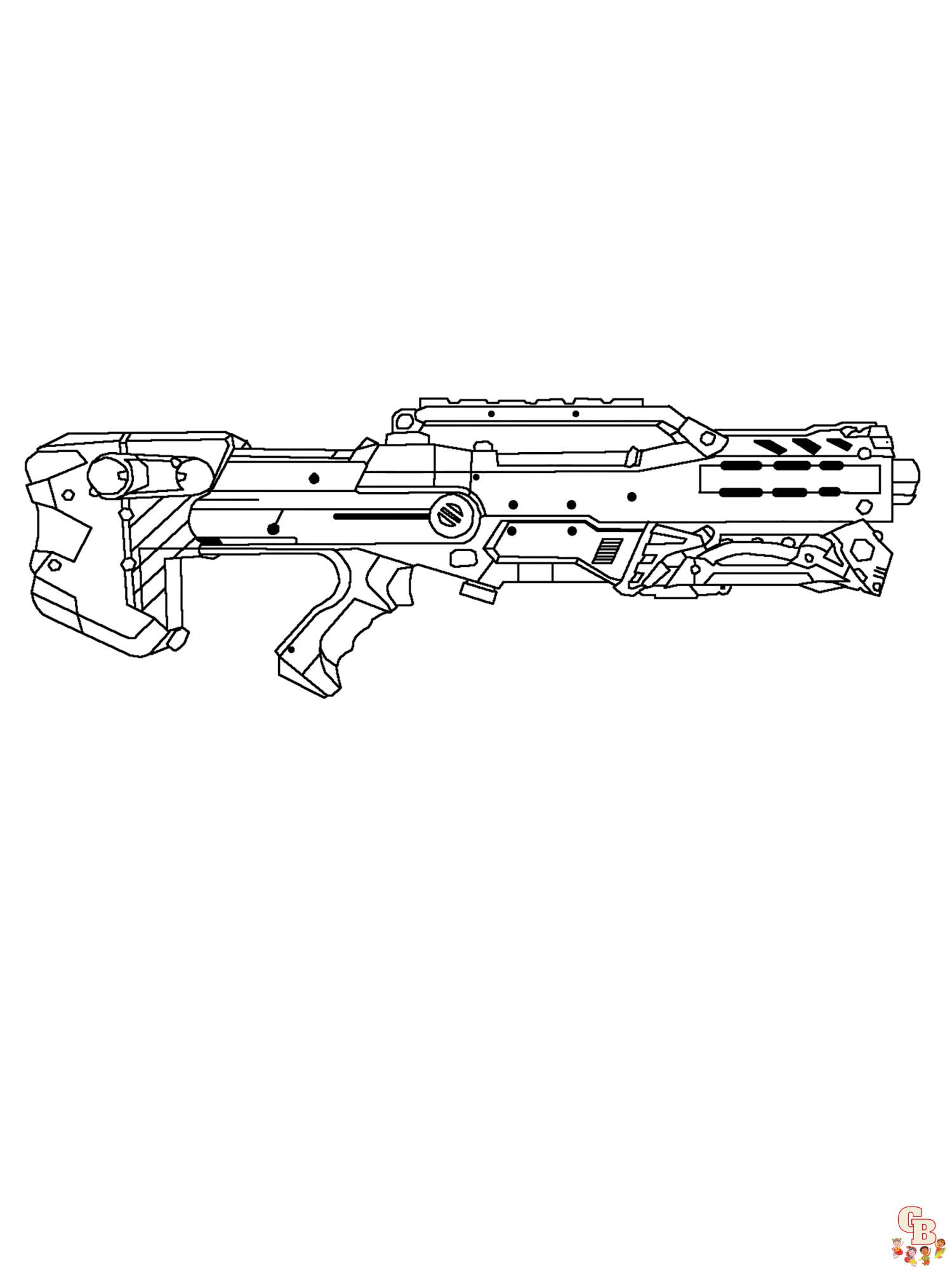Nerf Gun Coloring Pages 8