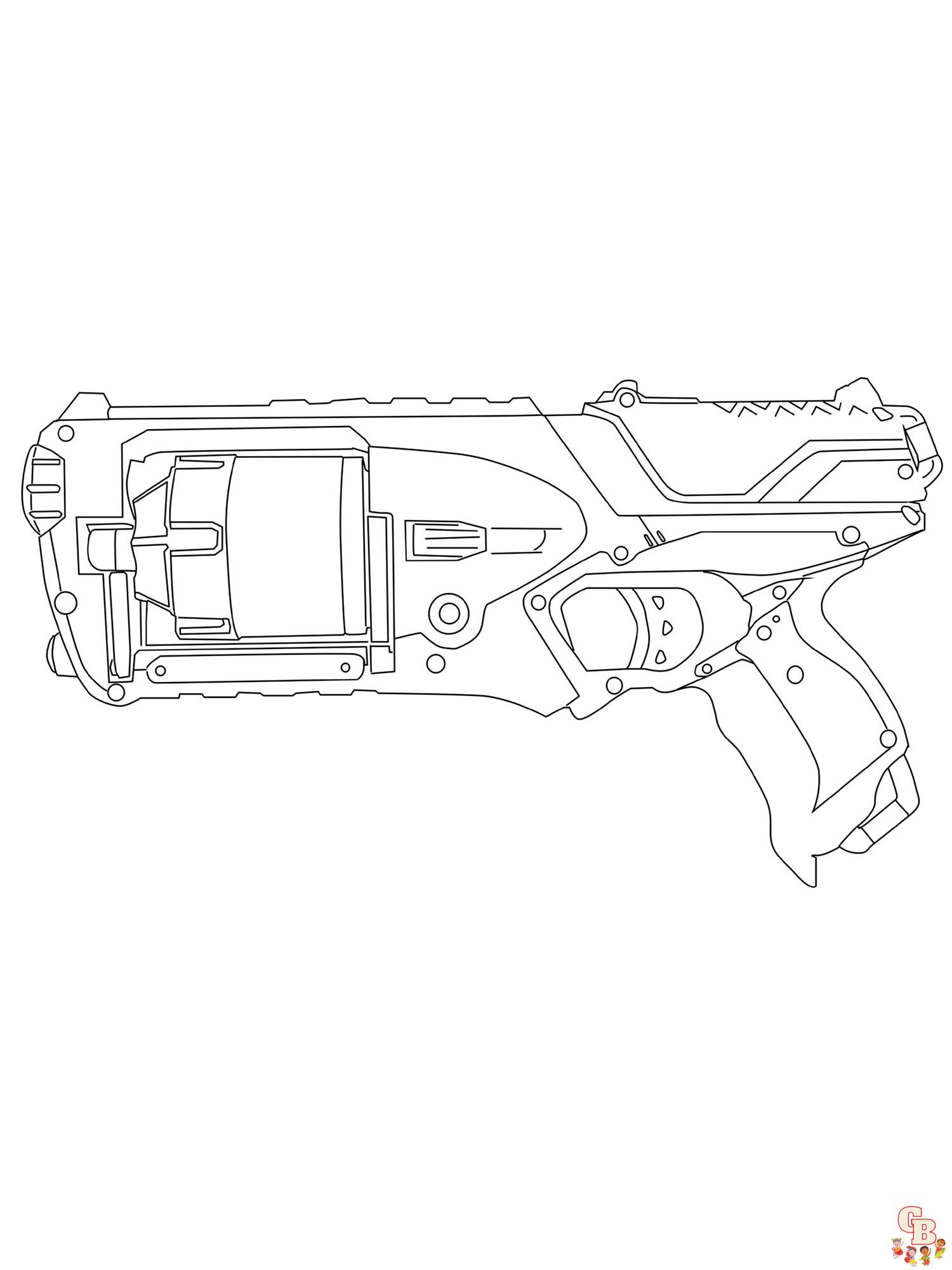 Nerf Gun Coloring Pages 9