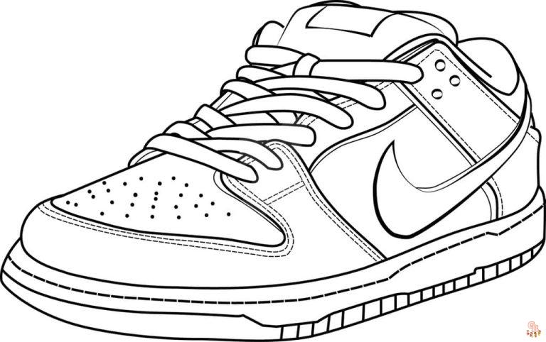 Enjoy Coloring Your Favorite Nike Shoes with Nike Coloring Pages