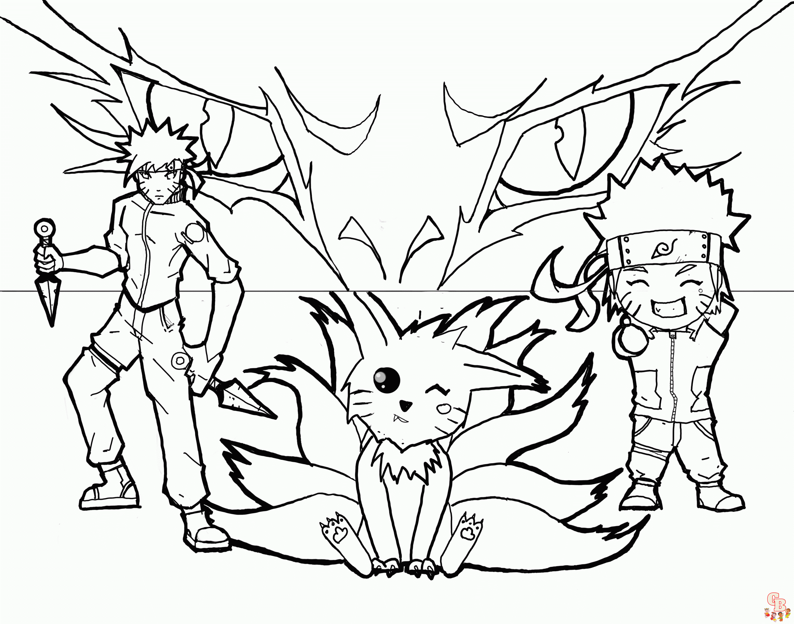 Nine Tailed Fox Coloring Pages - Free Printable and Easy