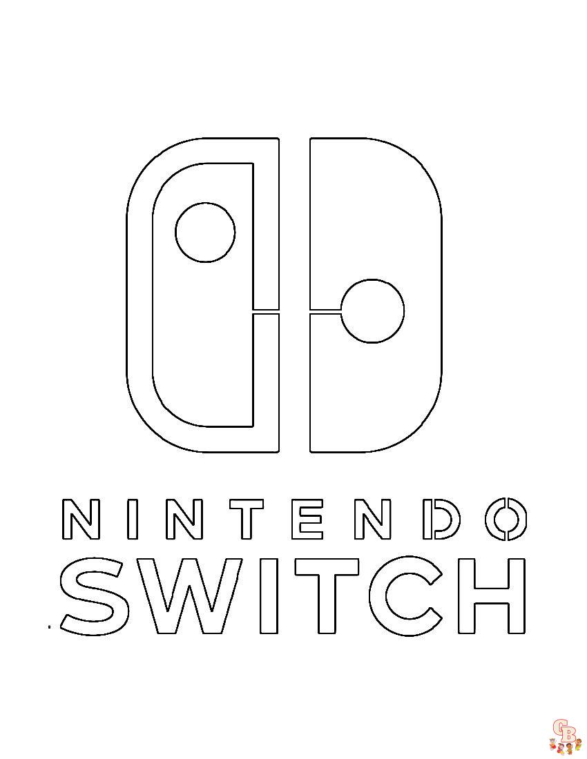 Nintendo Switch Coloring Pages 2