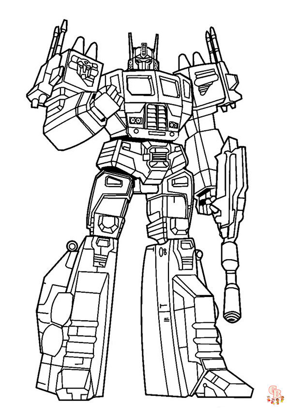 Optimus Prime Coloring Pages 2