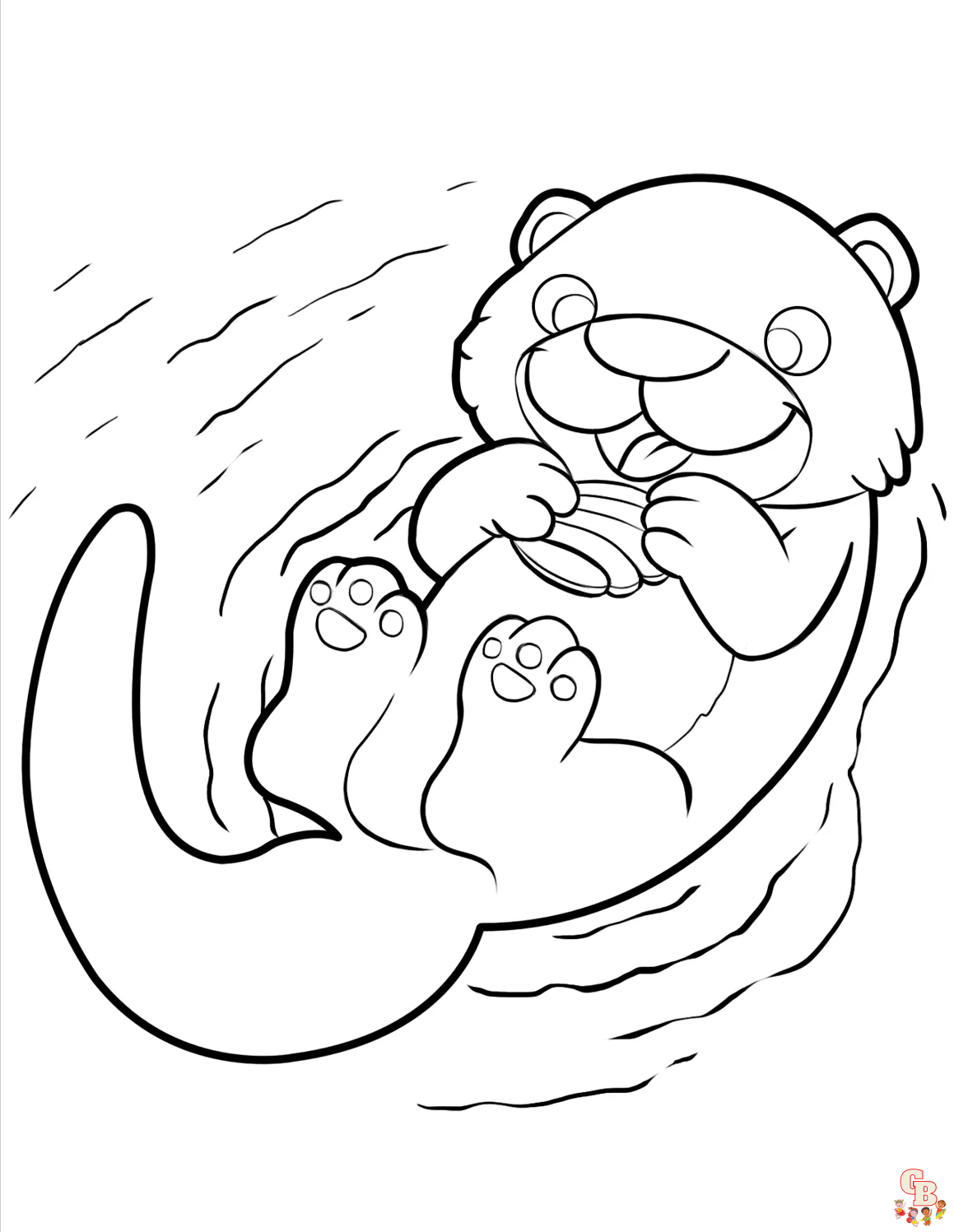 Otter Coloring Pages 1