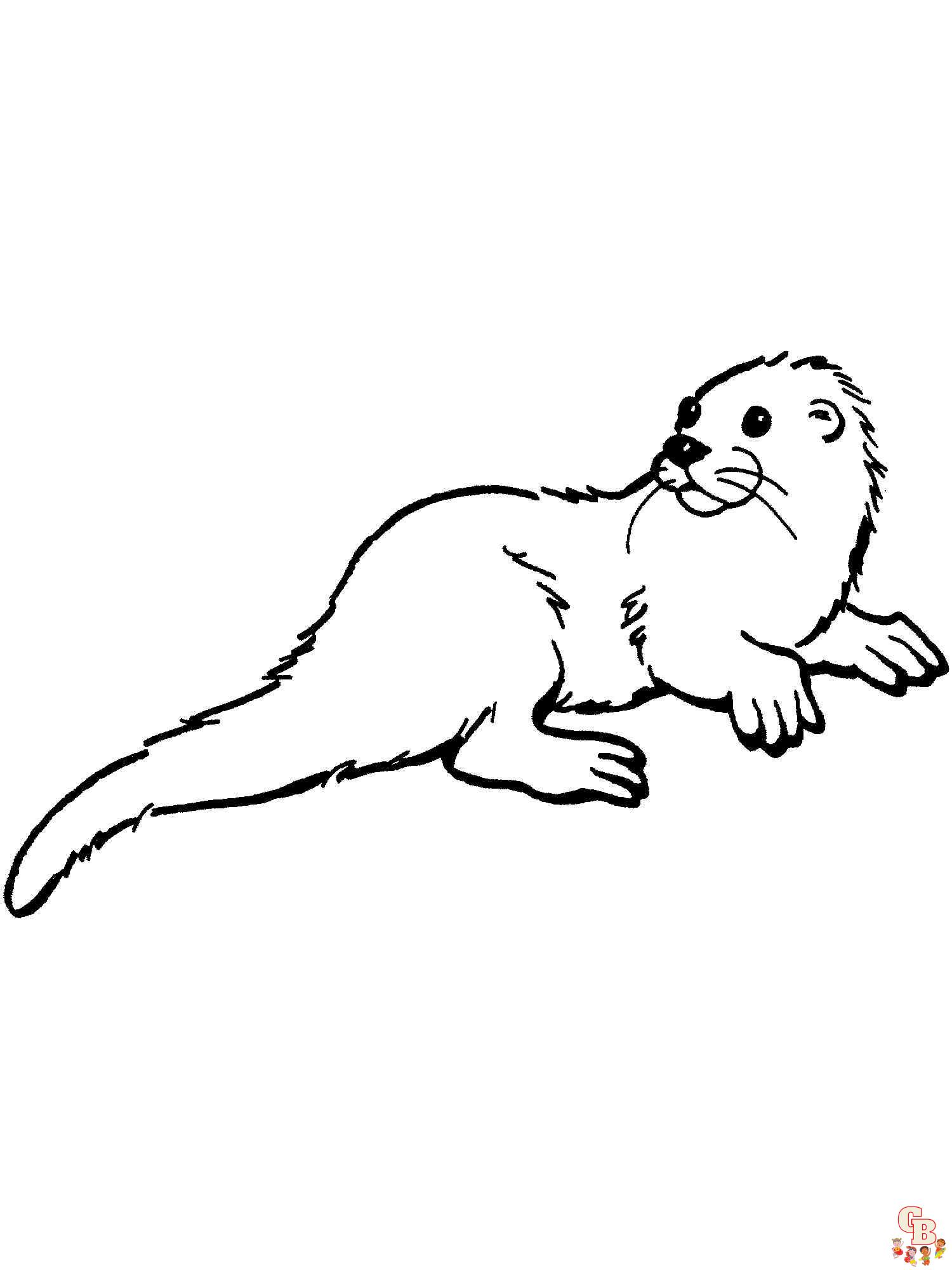 Otter Coloring Pages 10